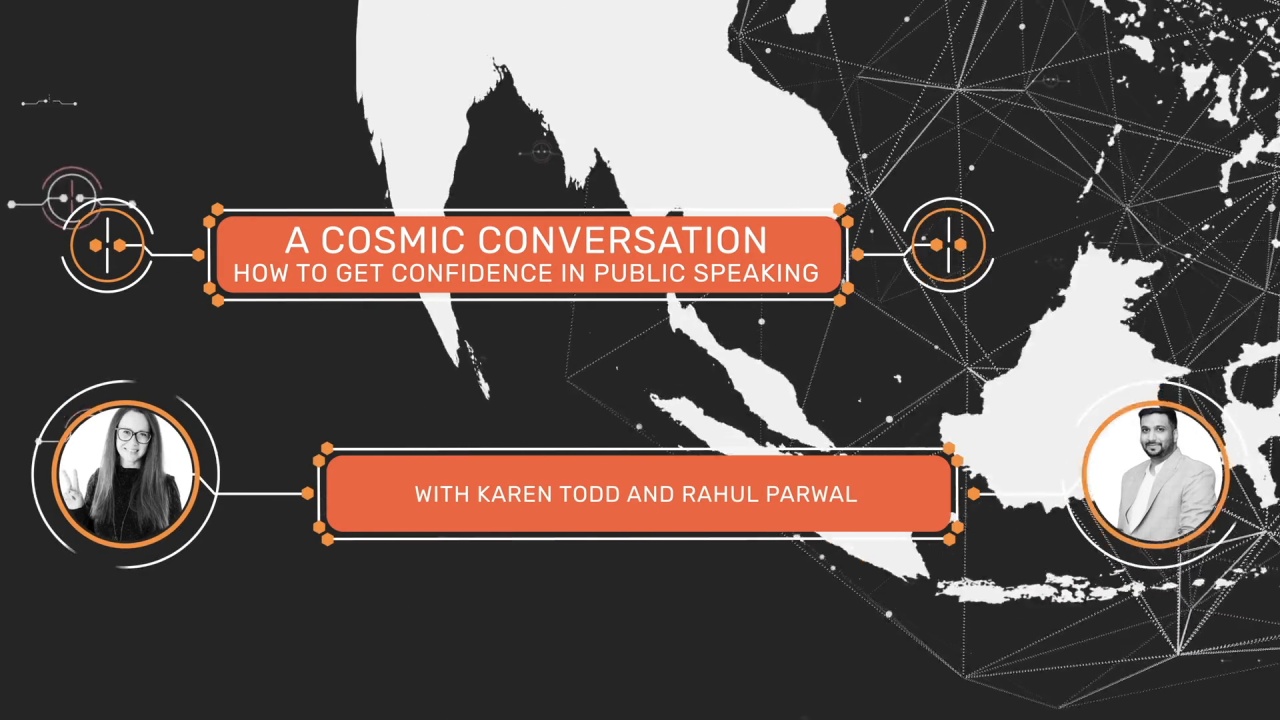 Cosmic Conversation: How to get confidence in public speaking image
