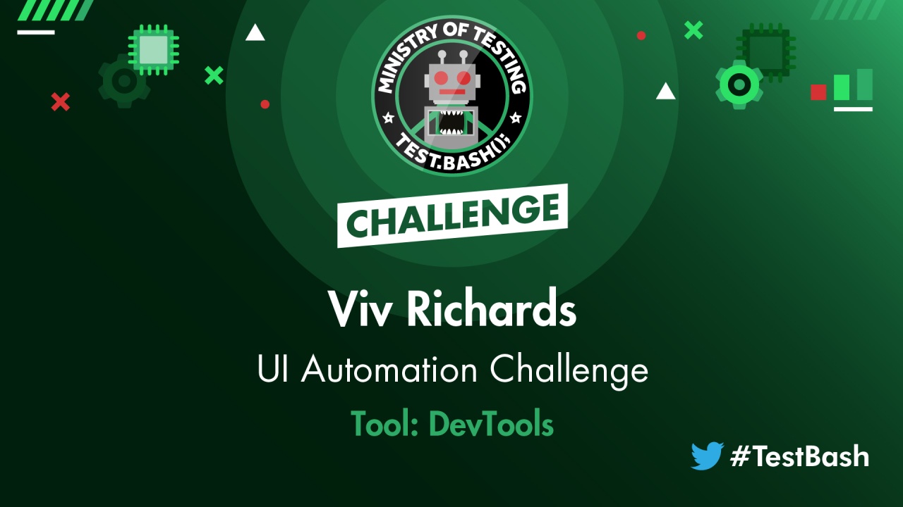 UI Challenge - Viv Richards using DevTools image