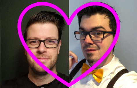 A beuatiful picture of a handsome Callum and Mark Winteringham with a heart over them.... awwww