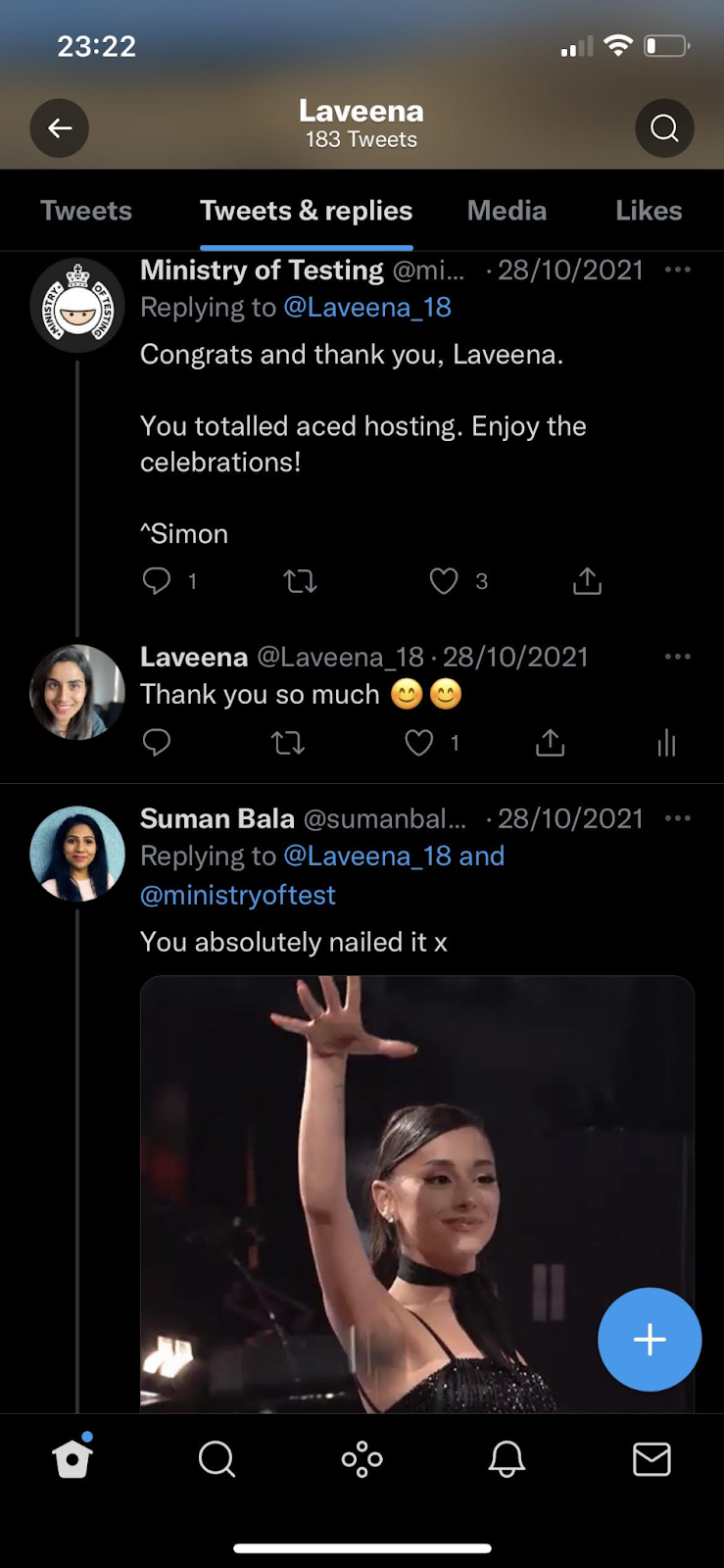 More praise for Laveena's hosting